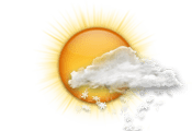 Soleado con algunas nubes con posibles con nevadas