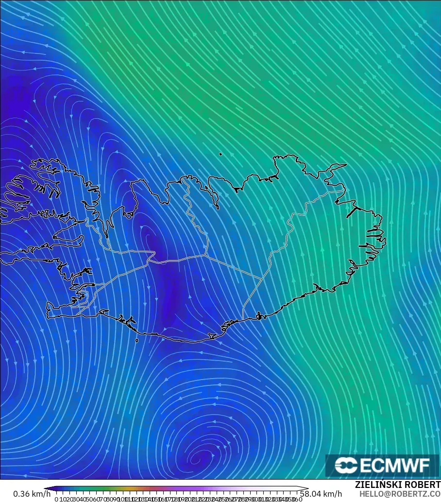 ECMWF IFS 0.25° modelo - Islandia, Viento a 300 hPa (corriente en chorro)