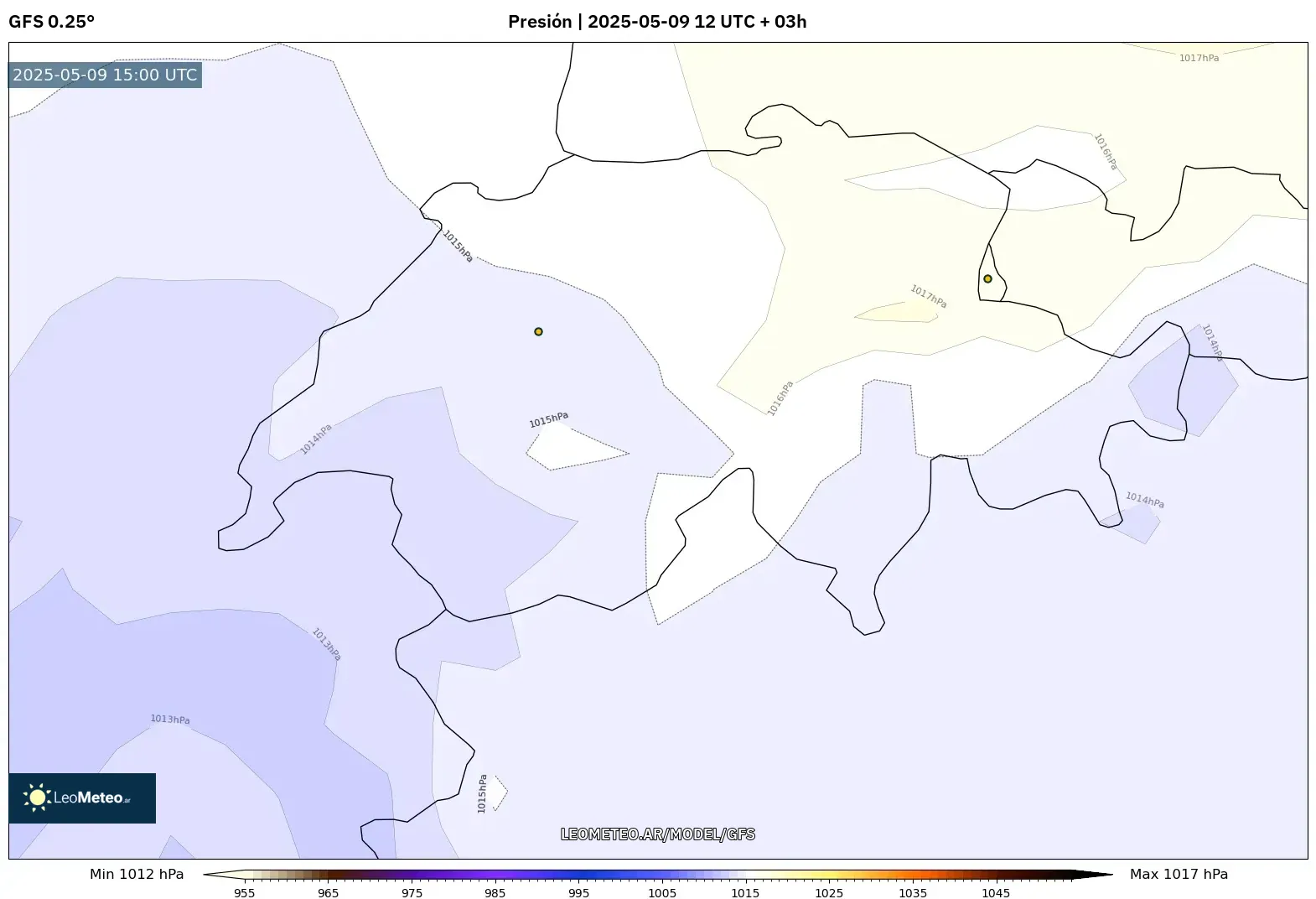 GFS - Suiza, Presión GFS - Suiza, Presión