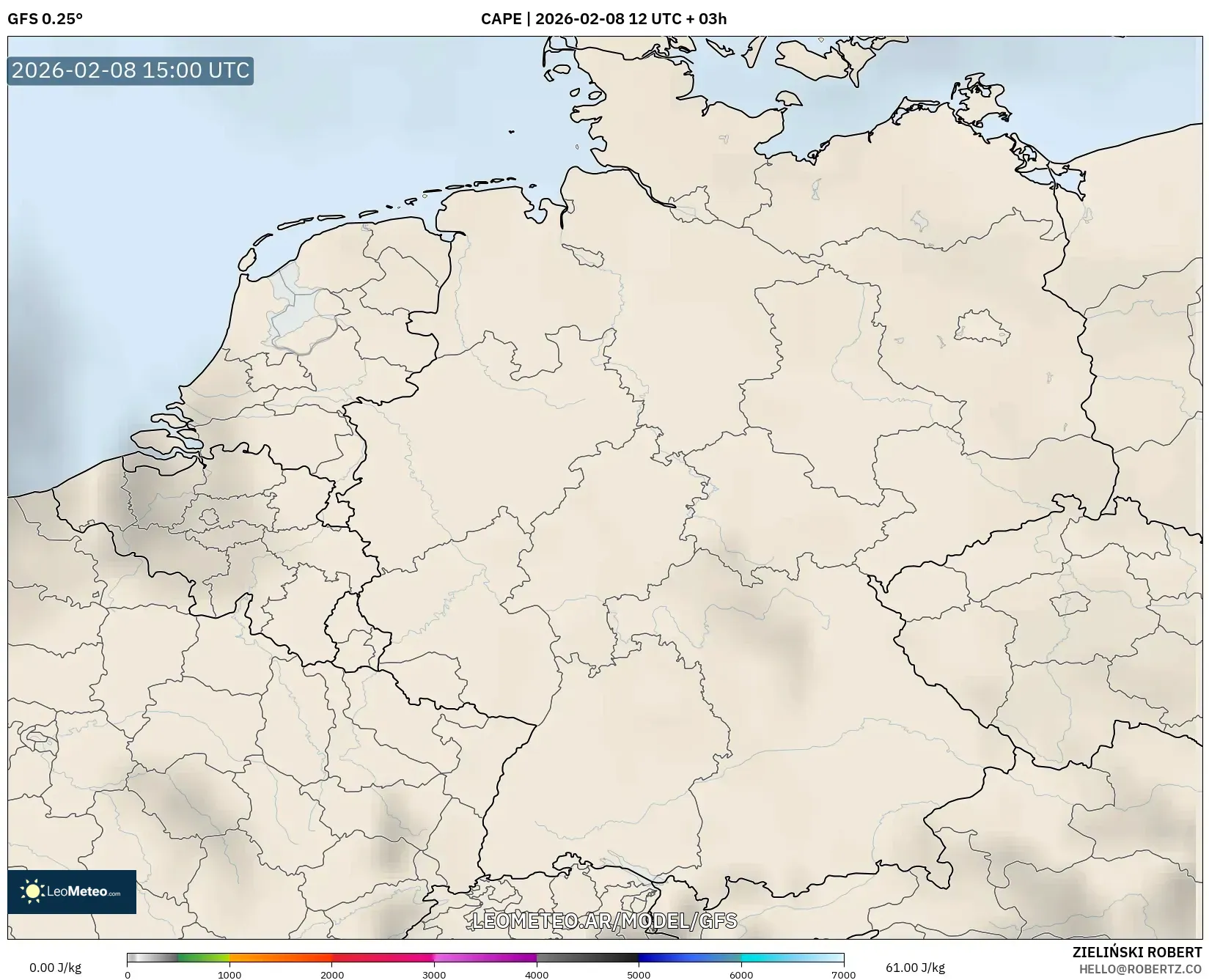 GFS model - Alemania, CAPE