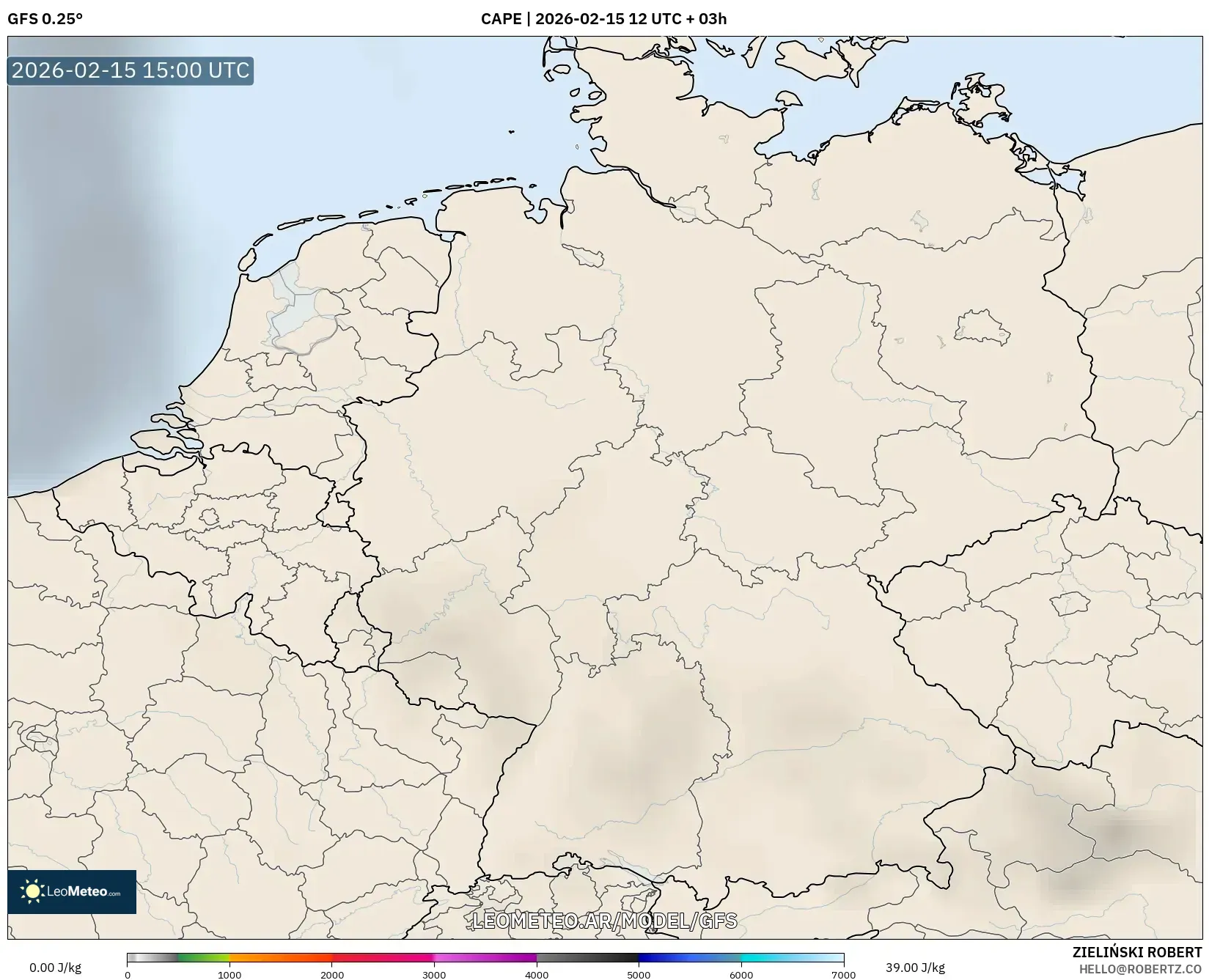 GFS model - Alemania, CAPE