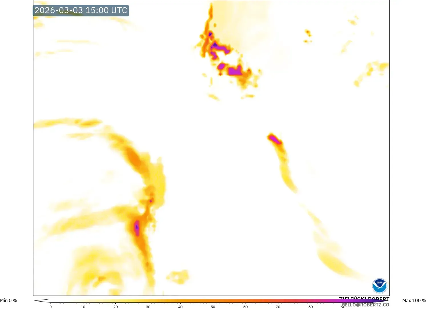 GFS model - Argentina, Lightning Risk