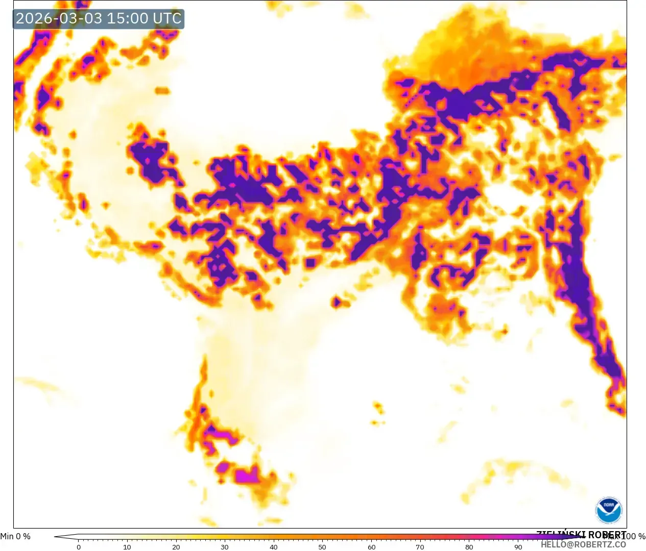 GFS model - Brasil, Lightning Risk