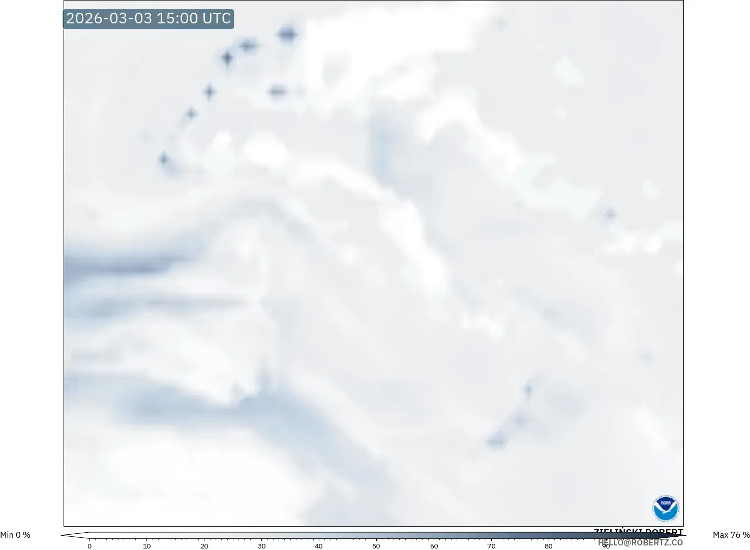 GFS model - Italia, Fog Risk
