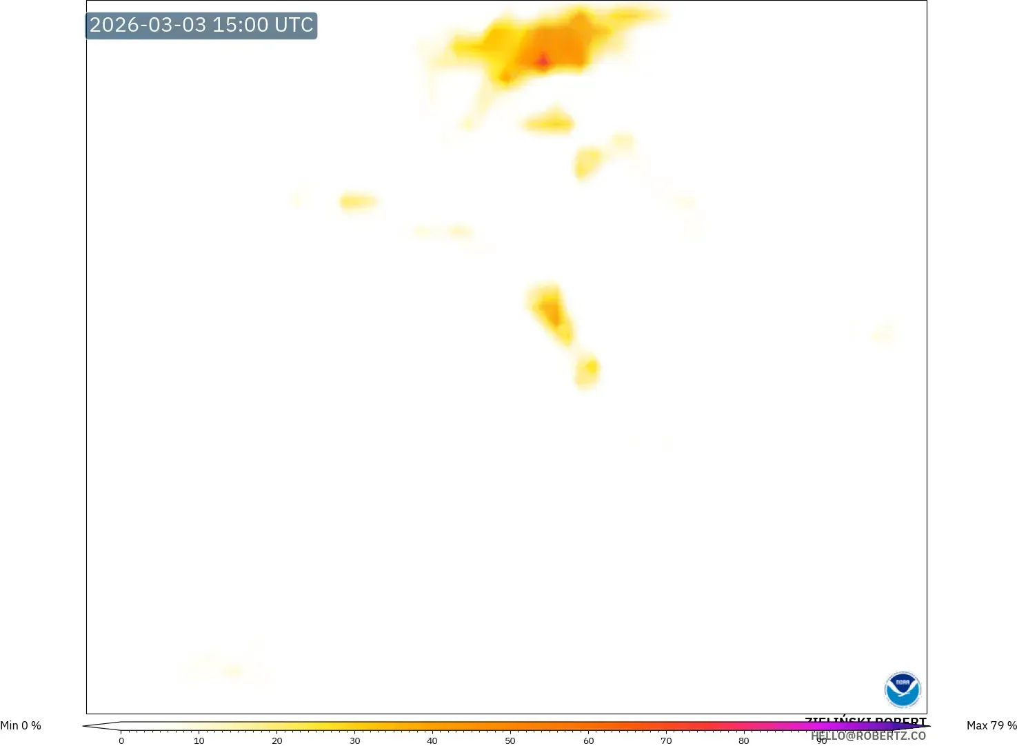 GFS model - Italia, Lightning Risk