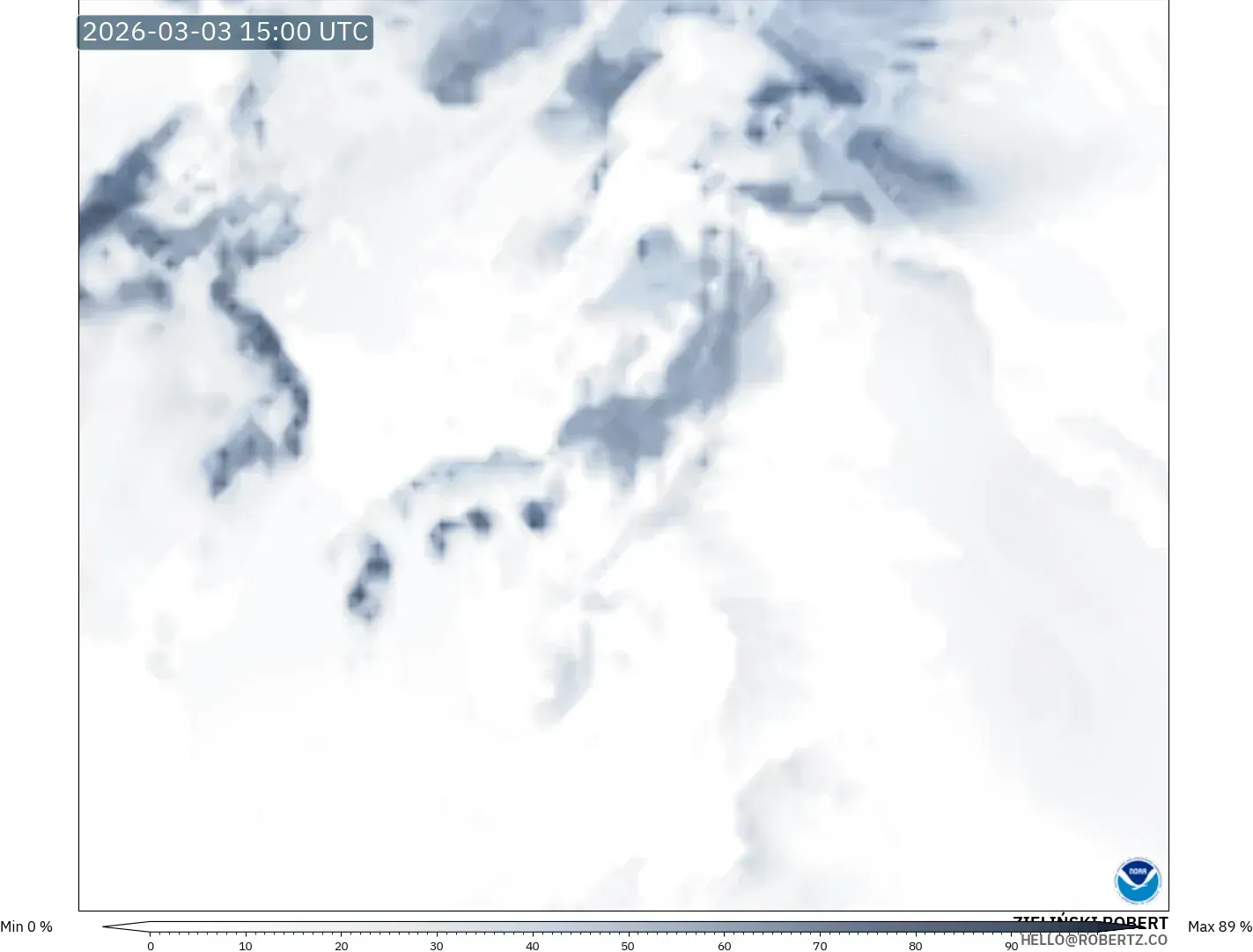 GFS model - Japón, Fog Risk