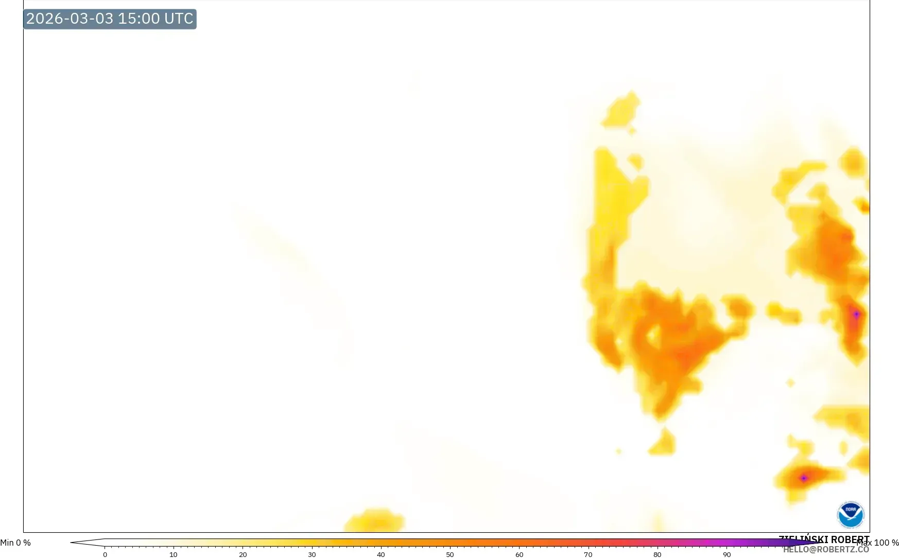 GFS model - México, Lightning Risk