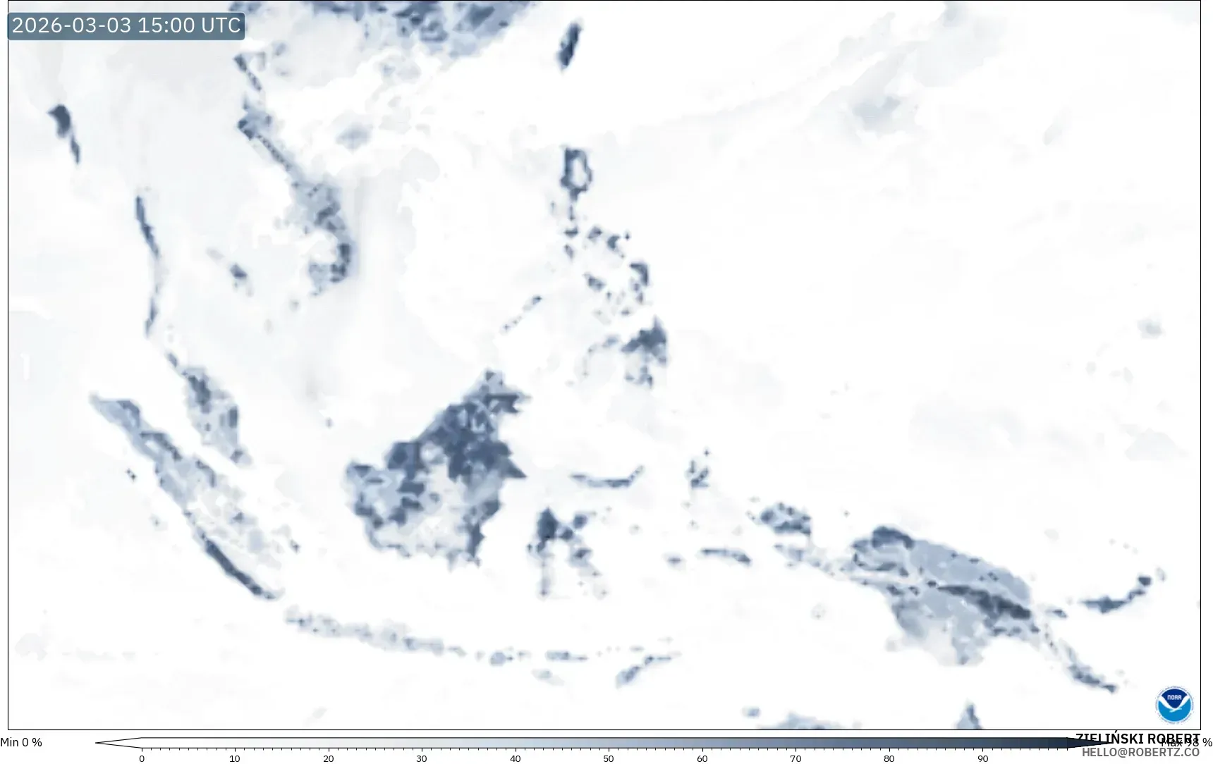 GFS model - Sudeste Asiático, Fog Risk