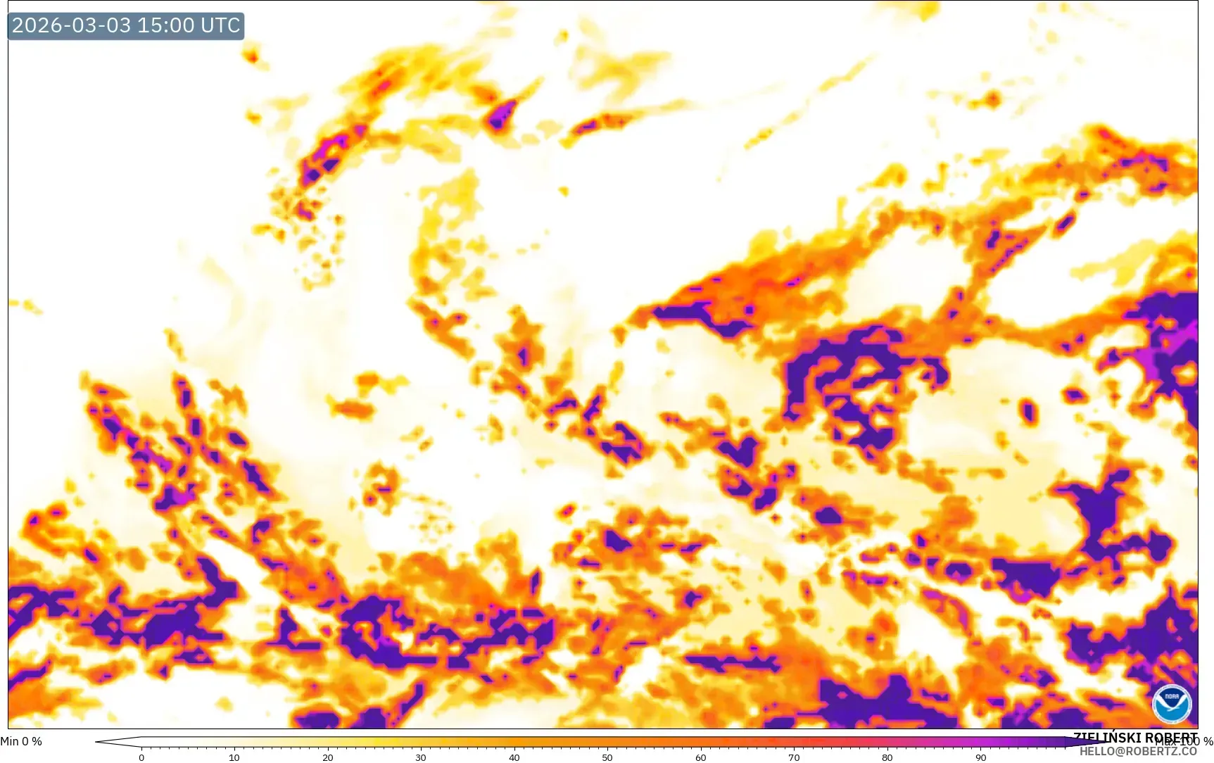 GFS model - Sudeste Asiático, Lightning Risk