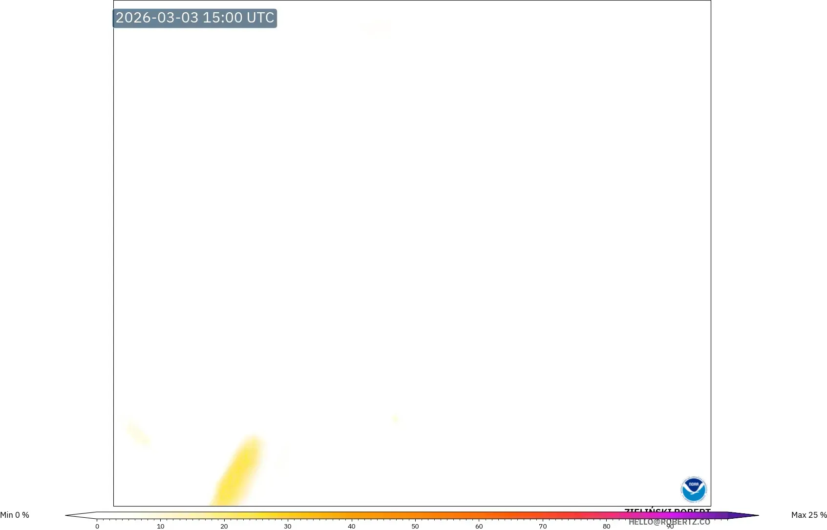 GFS model - Reino Unido, Lightning Risk