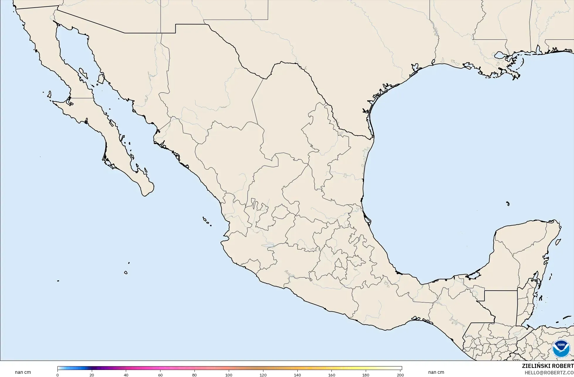 GFS modelo - México, Profundidad de nieve