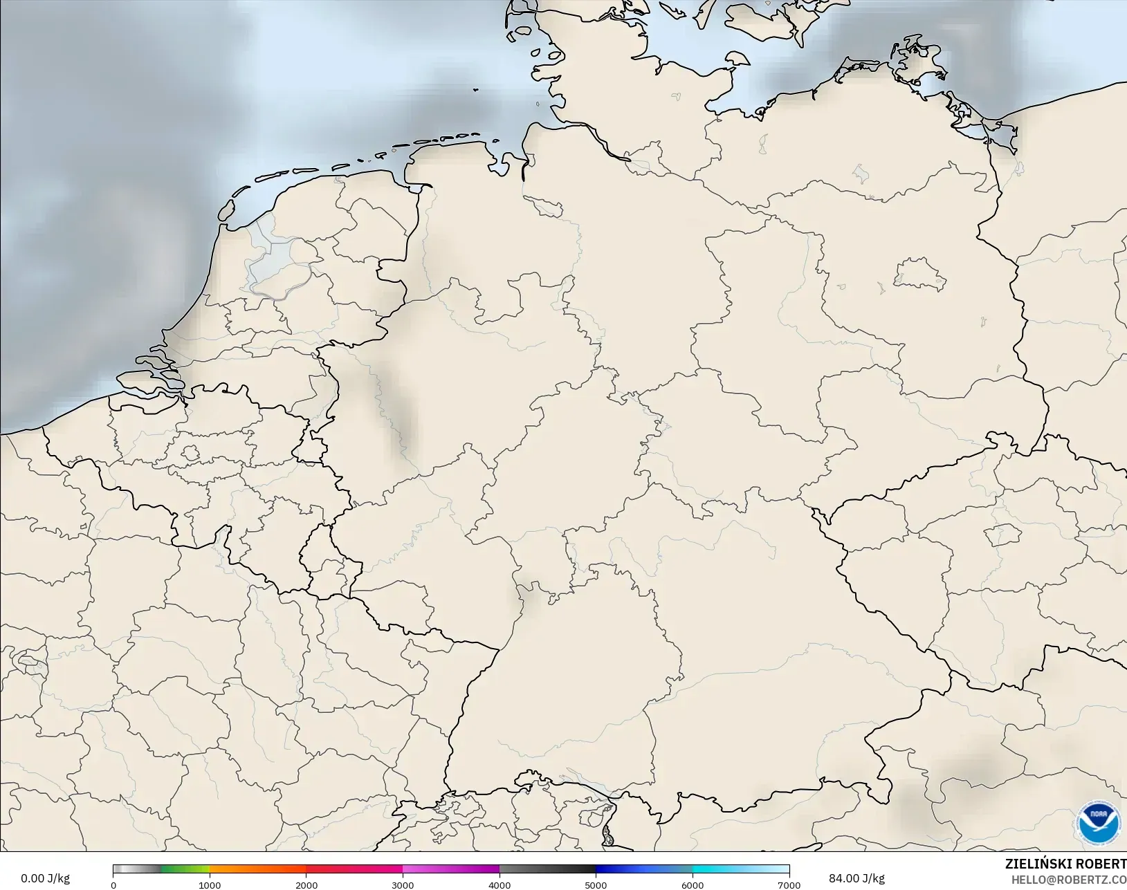 GFS modelo - Alemania, CAPE