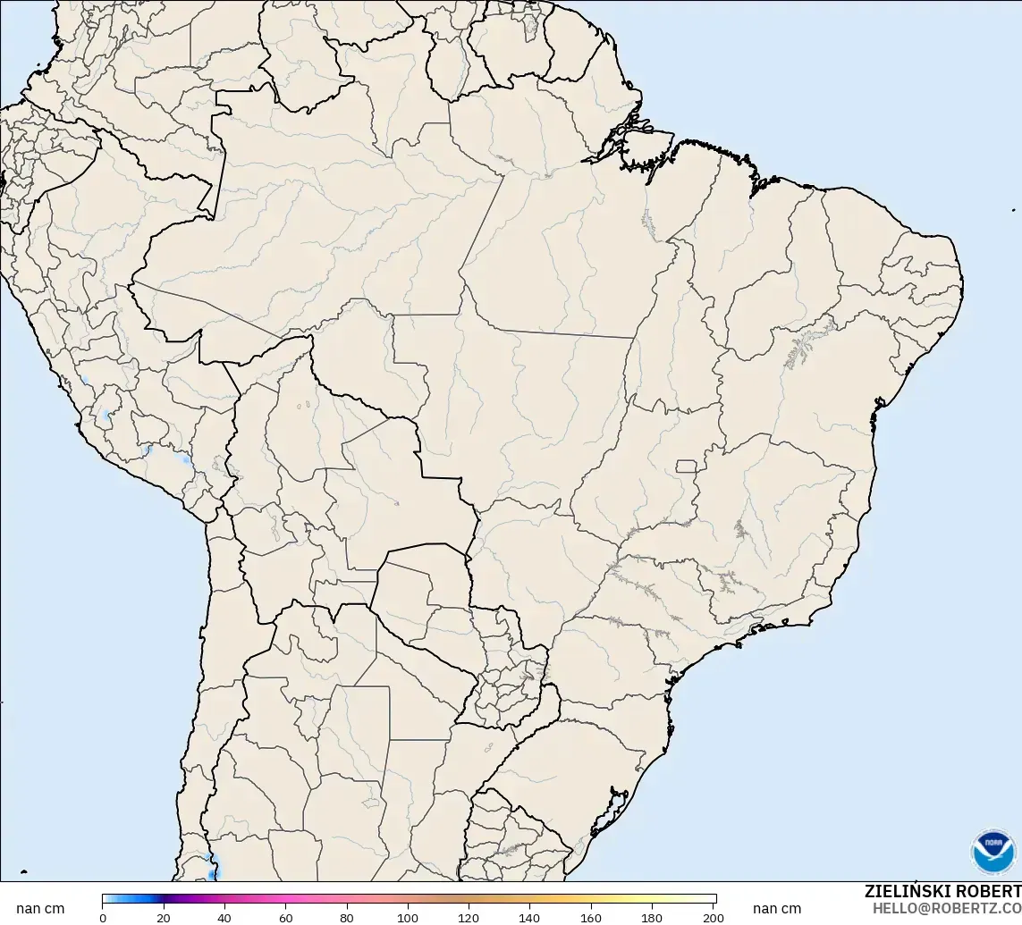 GFS modelo - Brasil, Profundidad de nieve