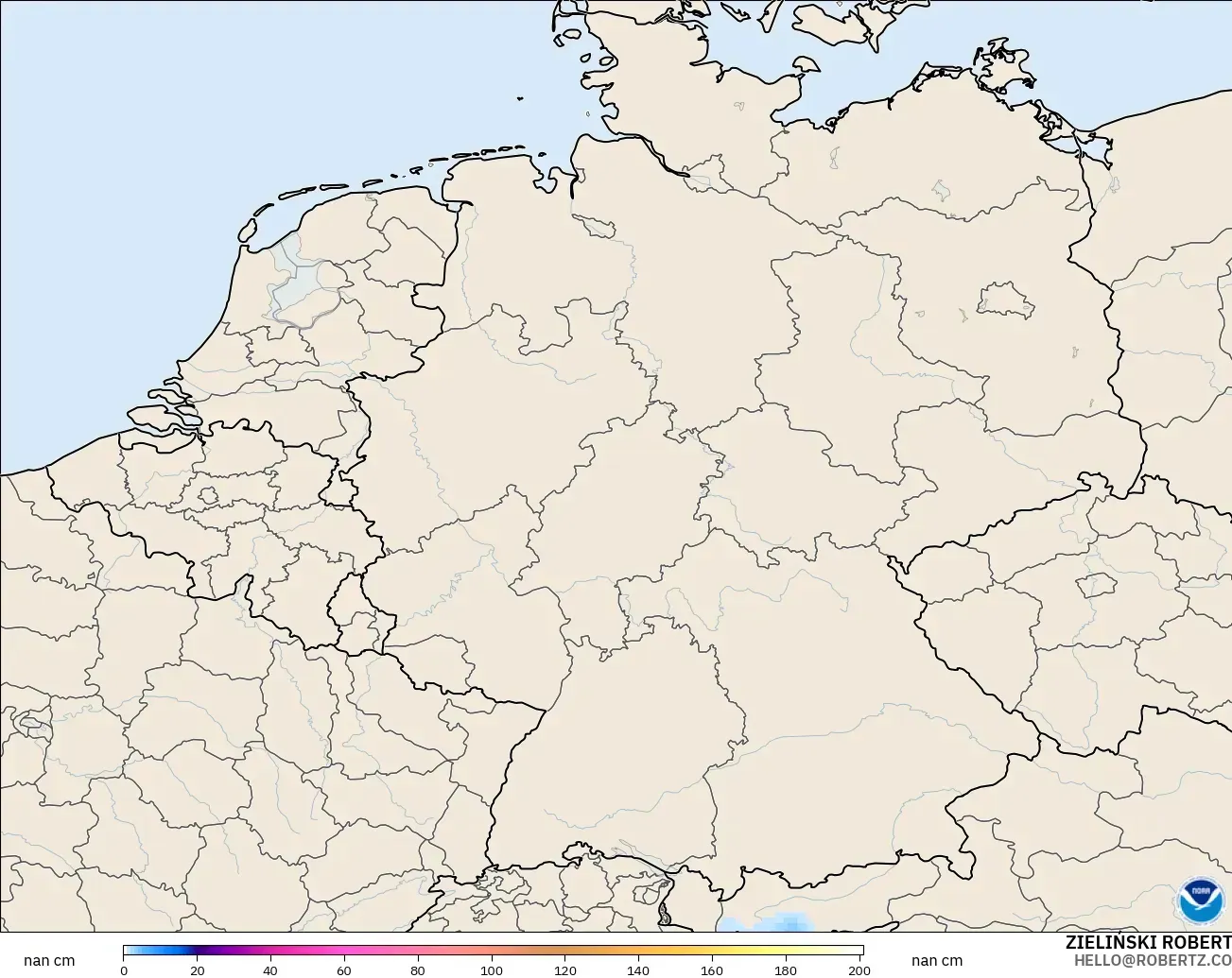 GFS modelo - Alemania, Profundidad de nieve