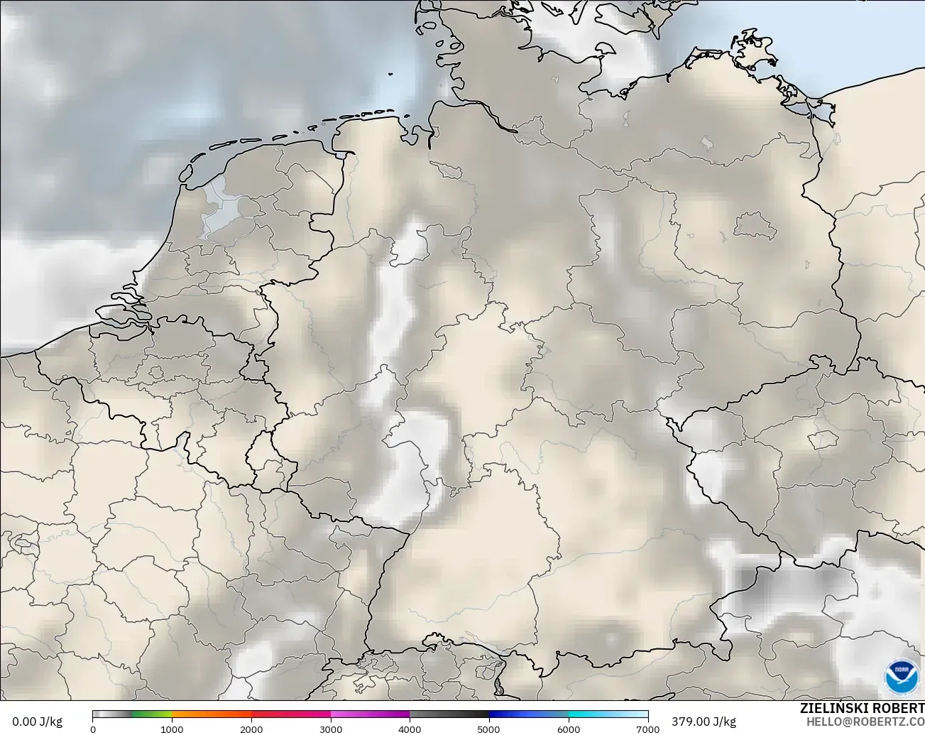 GFS modelo - Alemania, CAPE