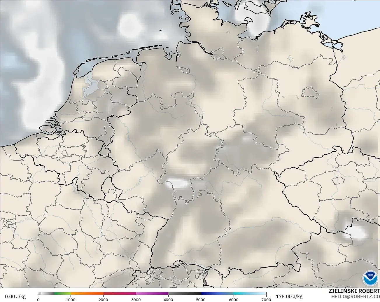 GFS modelo - Alemania, CAPE