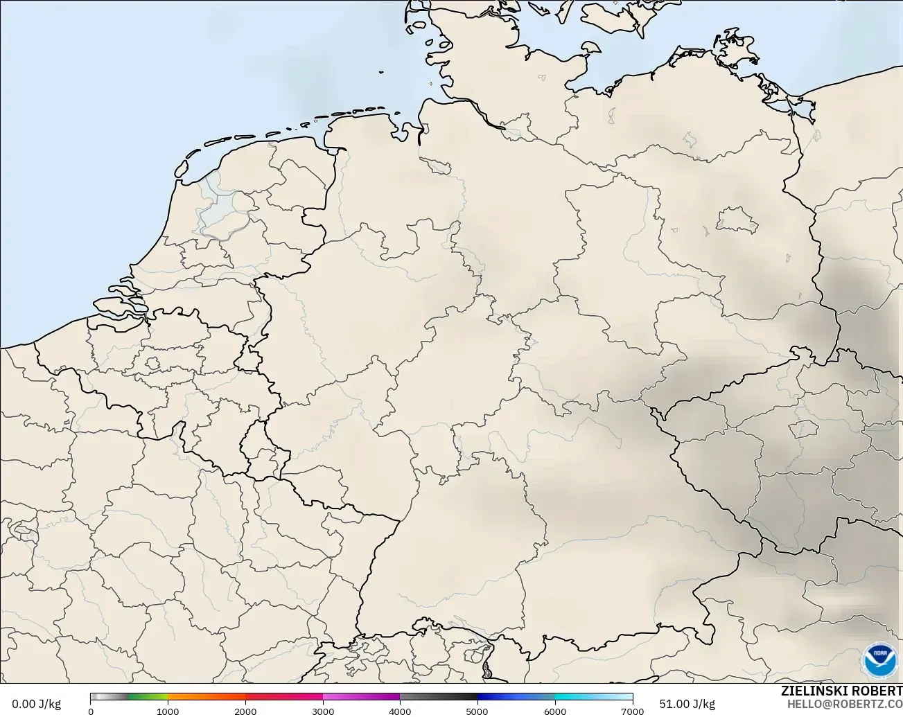 GFS modelo - Alemania, CAPE