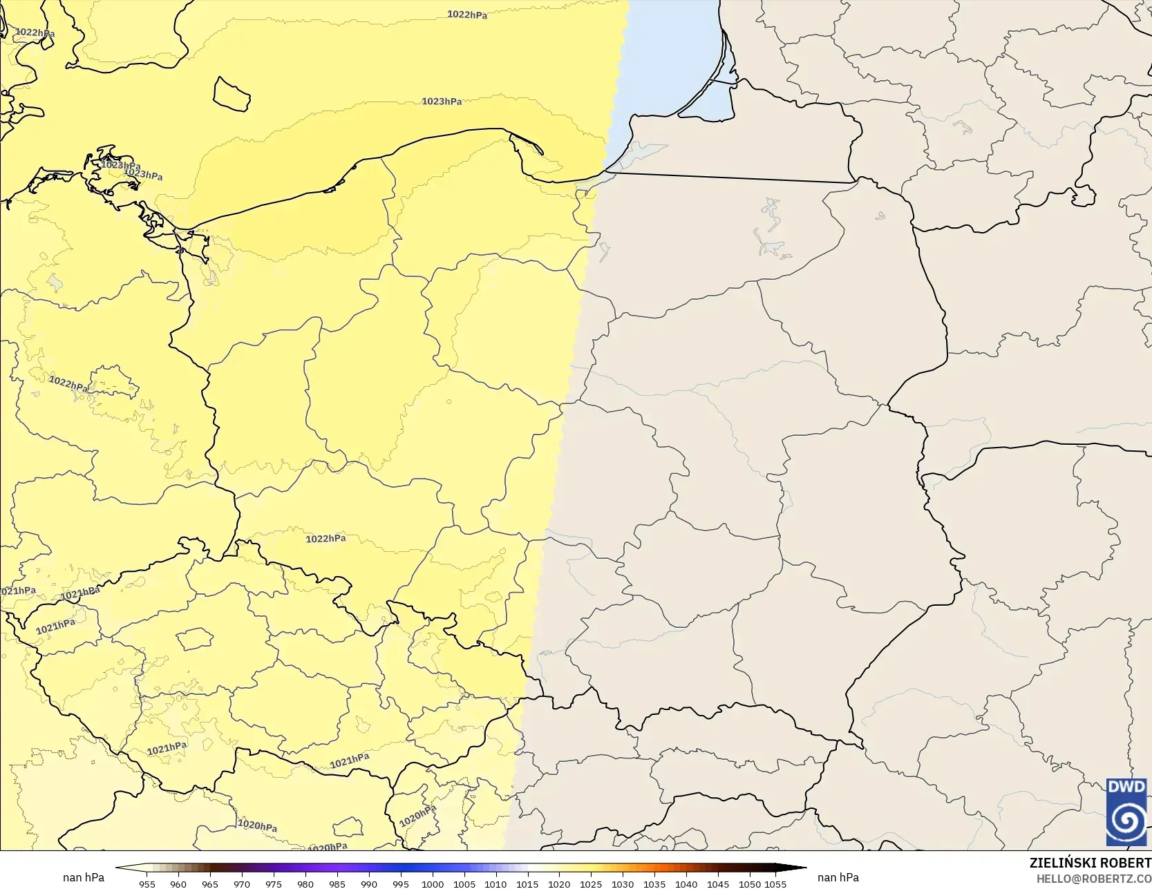 ICON Alemania 2 km modelo - Polonia, Presión