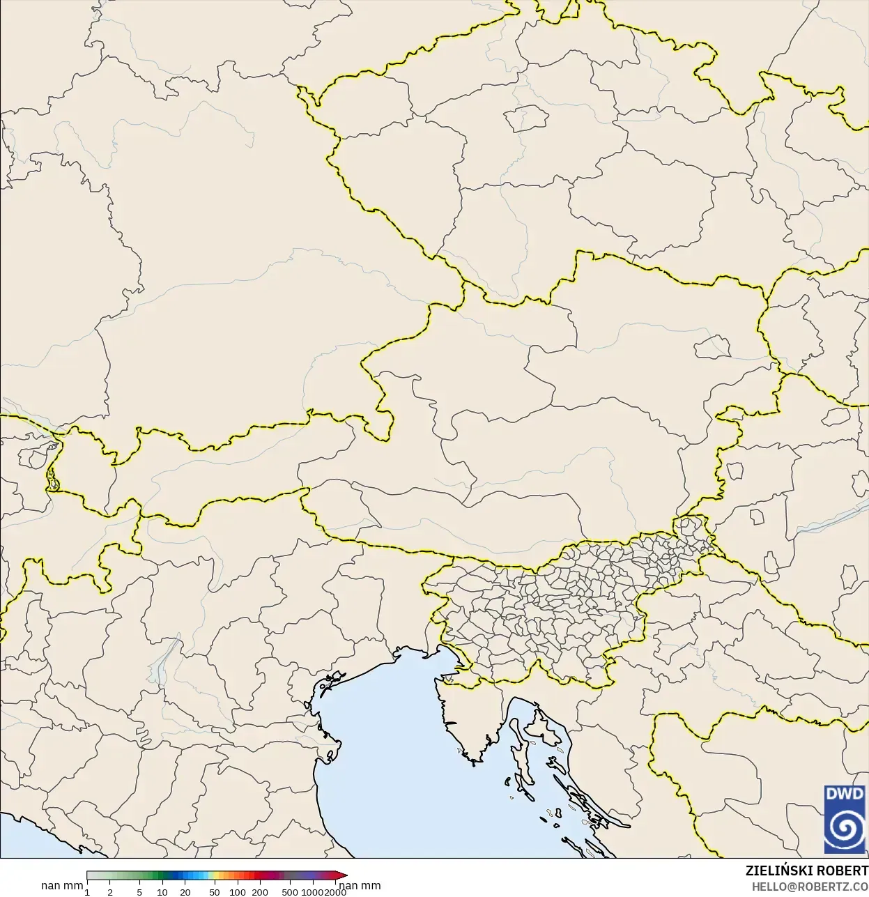 ICON Alemania 2 km modelo - Austria, Acumulación de precipitación