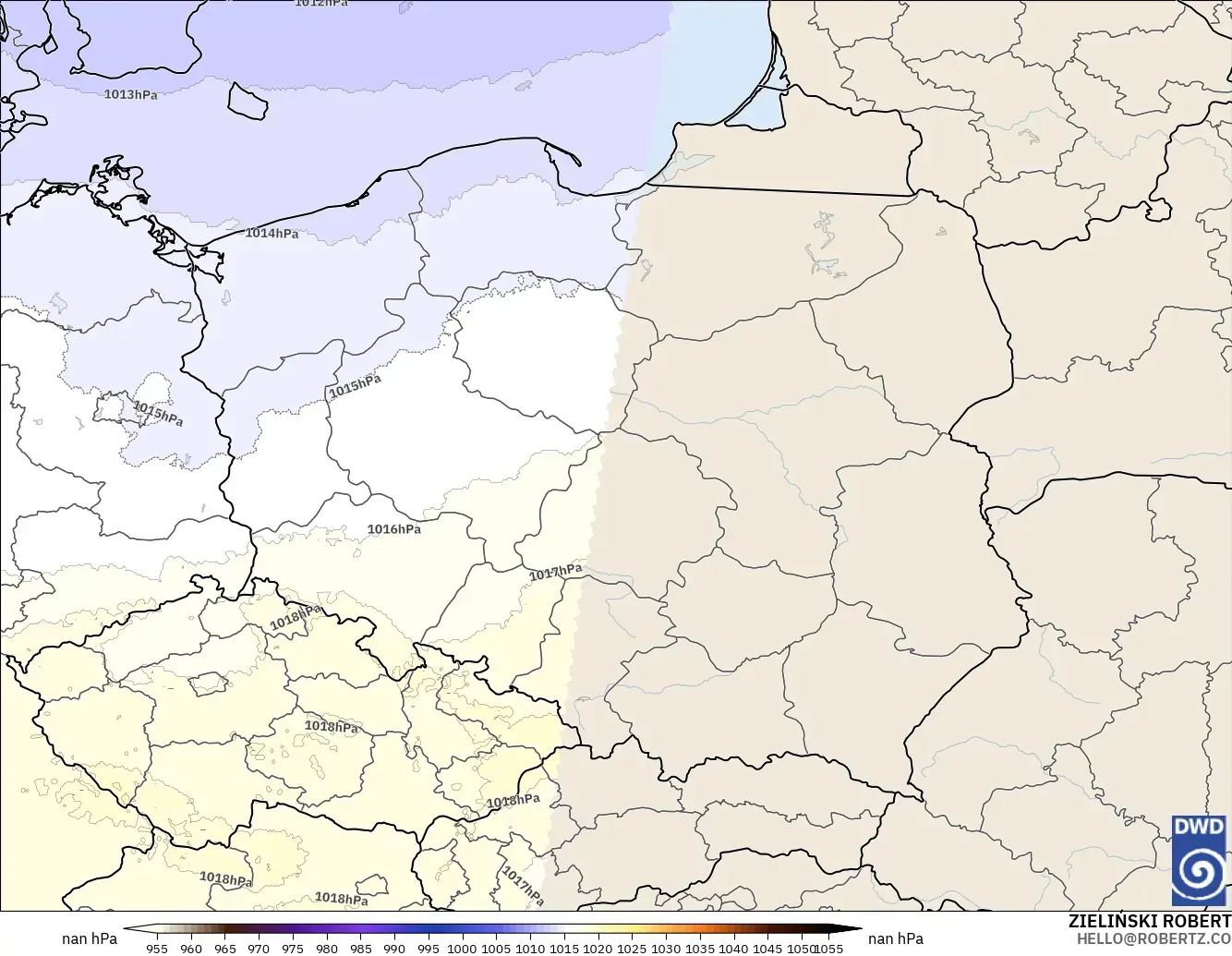 ICON Alemania 2 km modelo - Polonia, Presión