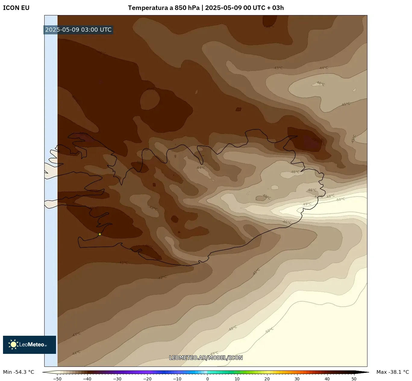 ICON - Islandia, Temperatura a 850 hPa ICON - Islandia, Temperatura a 850 hPa
