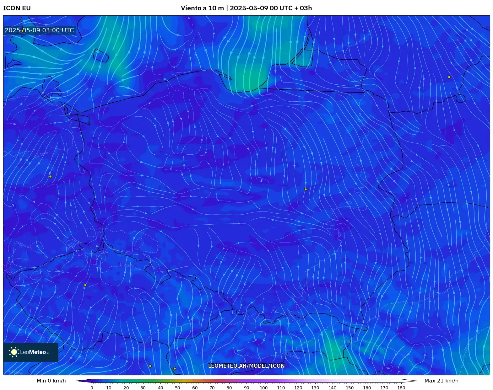 ICON - Polonia, Viento a 10 m ICON - Polonia, Viento a 10 m