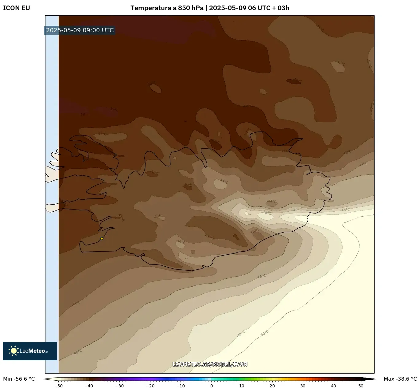 ICON - Islandia, Temperatura a 850 hPa ICON - Islandia, Temperatura a 850 hPa