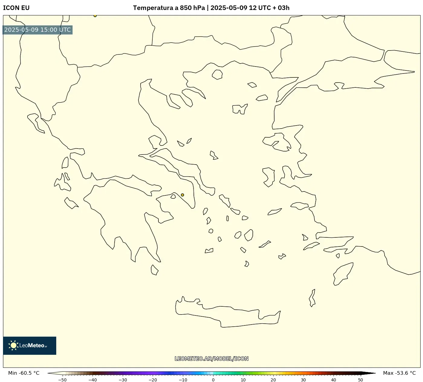 ICON - Grecia, Temperatura a 850 hPa ICON - Grecia, Temperatura a 850 hPa