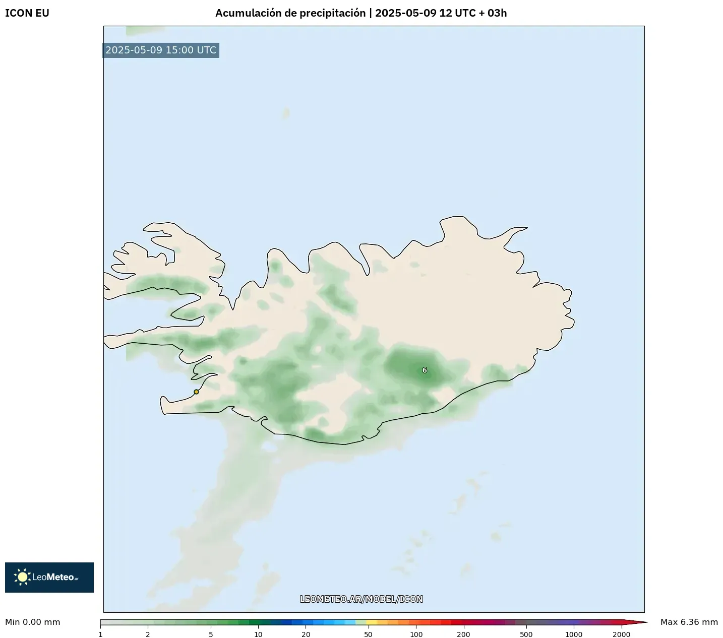 ICON - Islandia, Acumulación de precipitación ICON - Islandia, Acumulación de precipitación