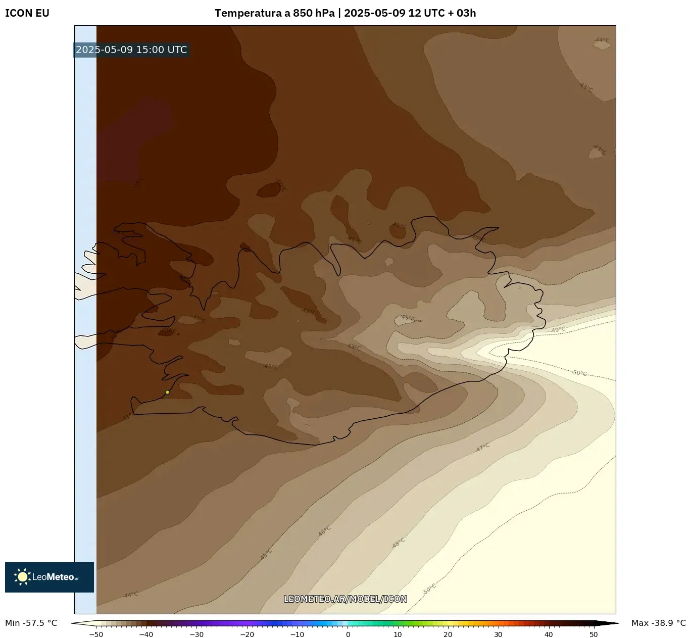 ICON - Islandia, Temperatura a 850 hPa ICON - Islandia, Temperatura a 850 hPa