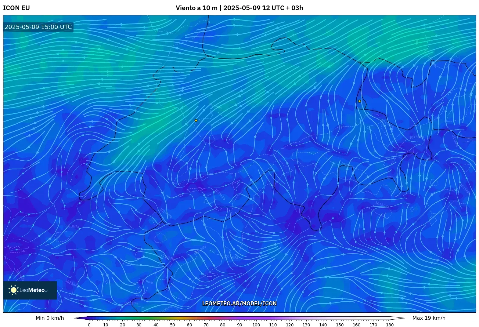 ICON - Suiza, Viento a 10 m ICON - Suiza, Viento a 10 m