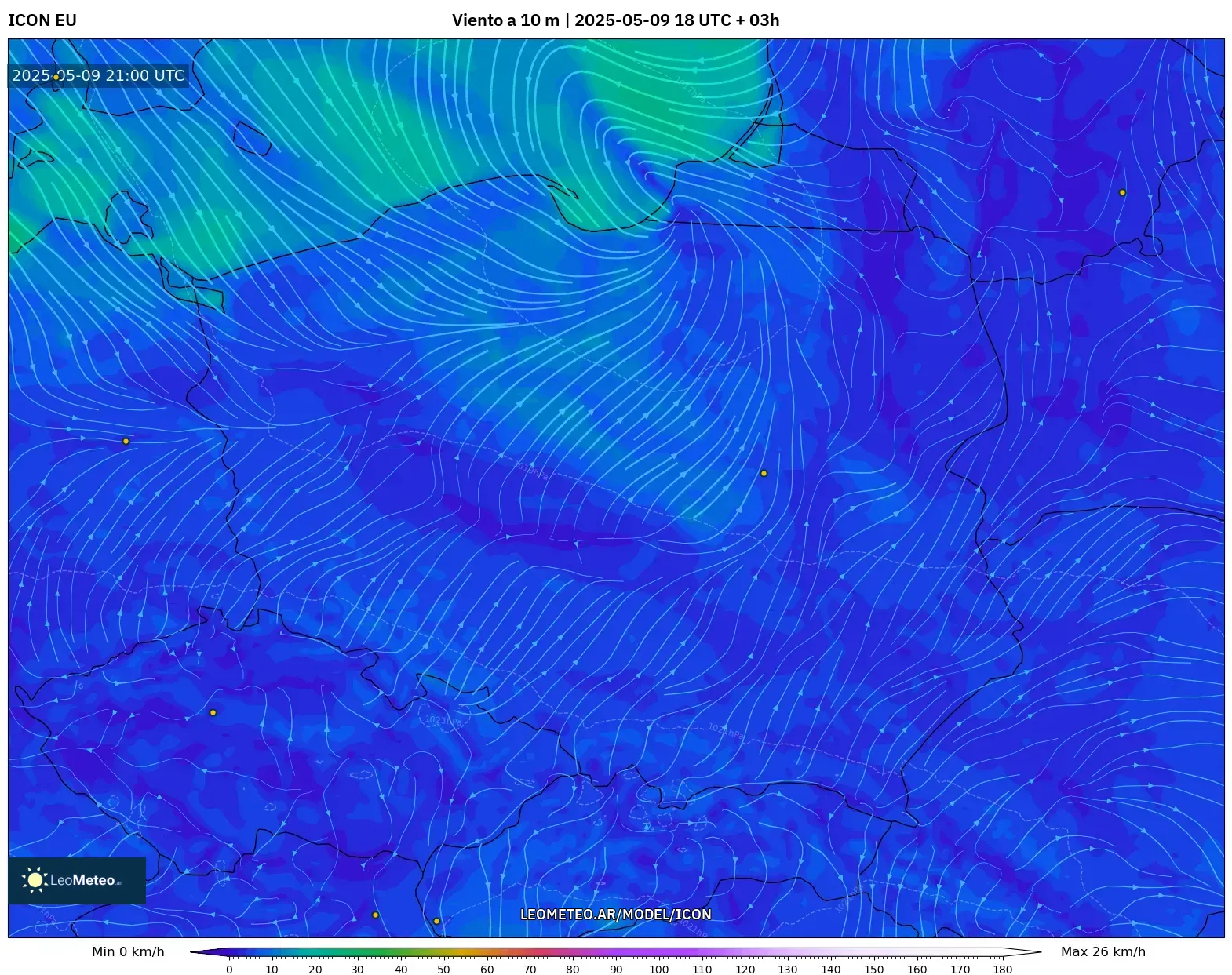 ICON - Polonia, Viento a 10 m ICON - Polonia, Viento a 10 m