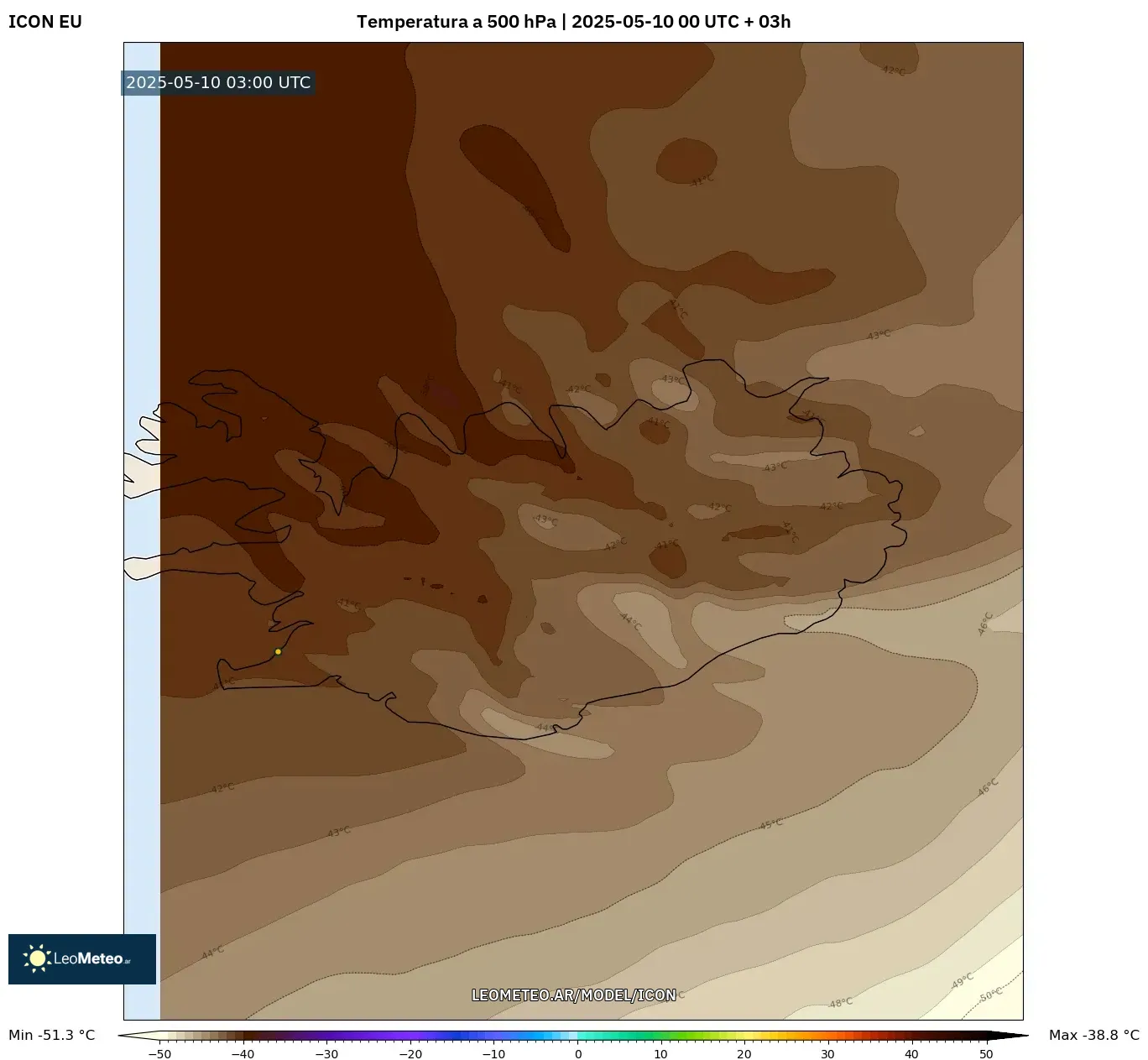 ICON - Islandia, Temperatura a 500 hPa ICON - Islandia, Temperatura a 500 hPa