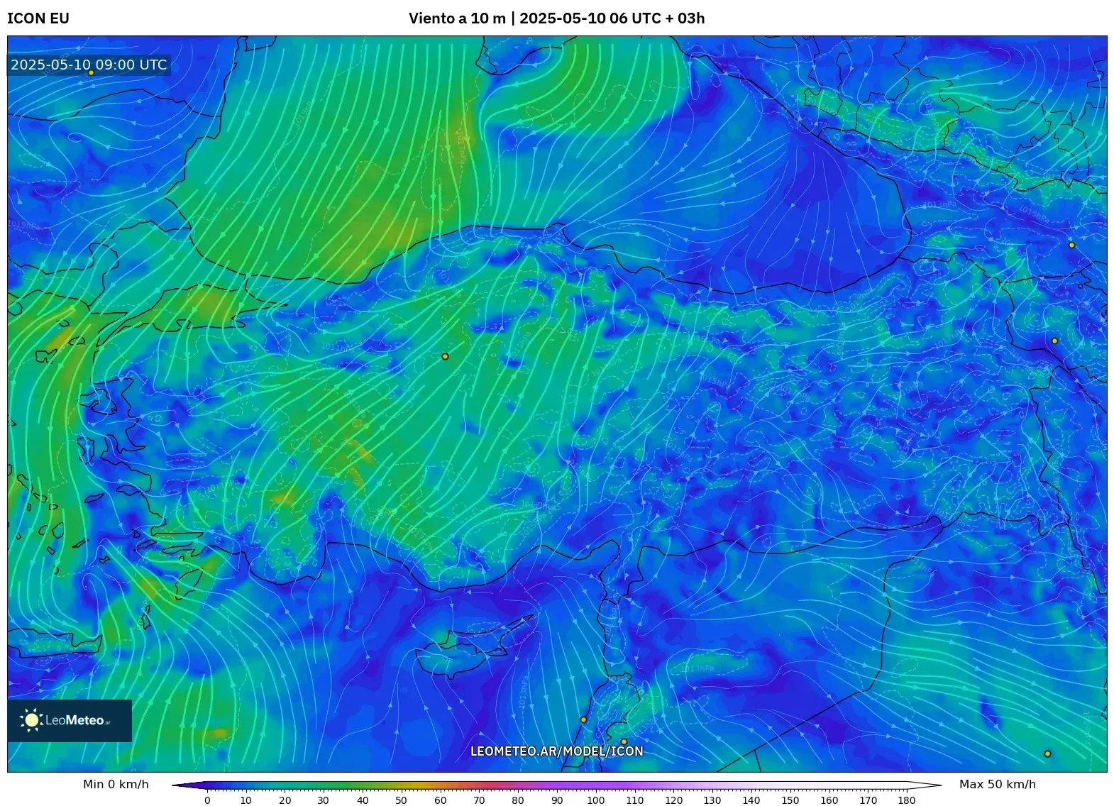 ICON - Turquía, Viento a 10 m ICON - Turquía, Viento a 10 m
