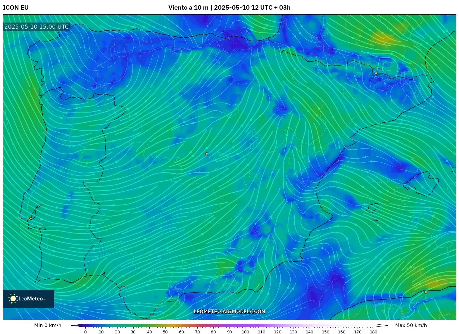 ICON - España, Viento a 10 m ICON - España, Viento a 10 m