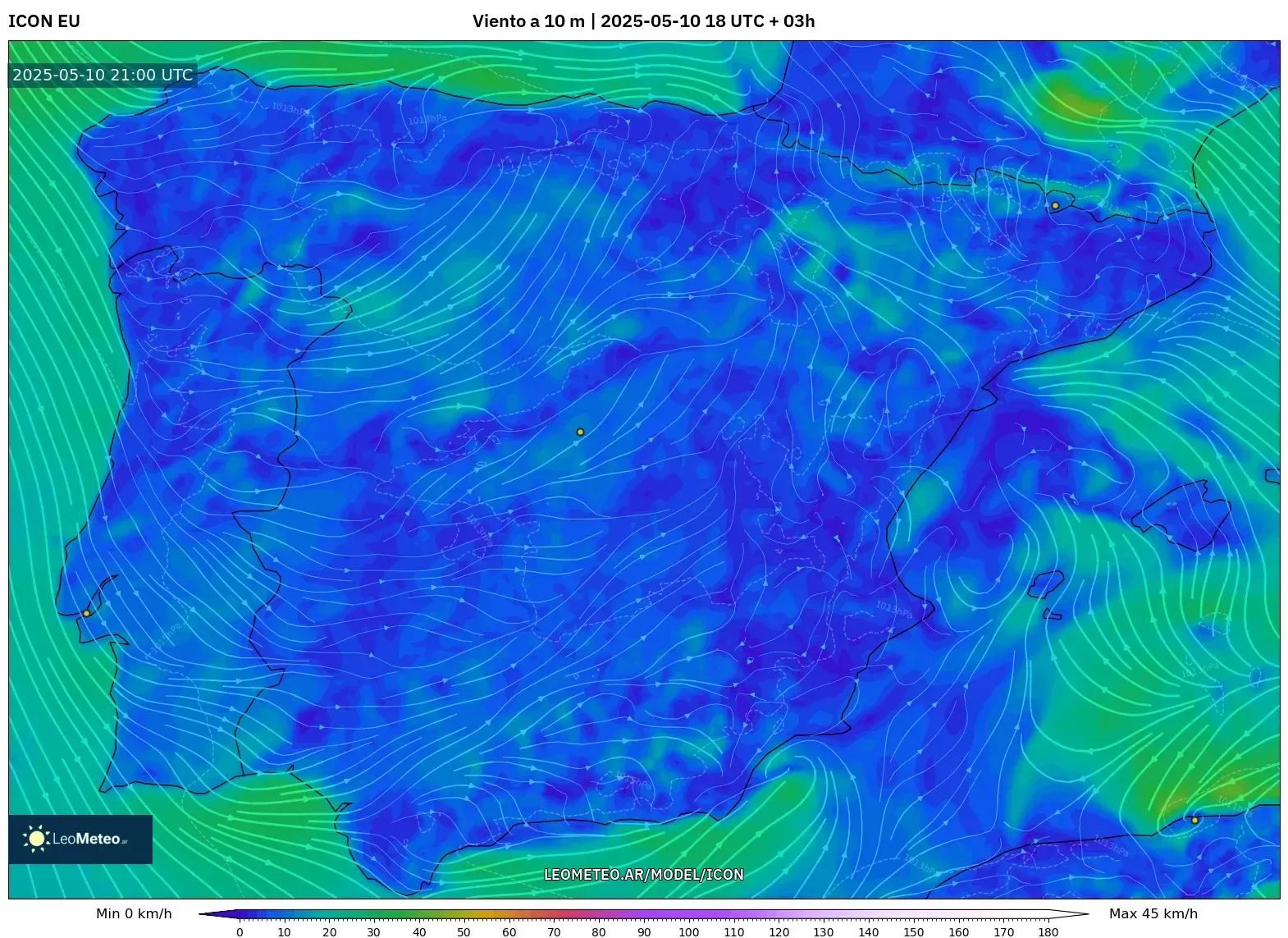 ICON - España, Viento a 10 m ICON - España, Viento a 10 m