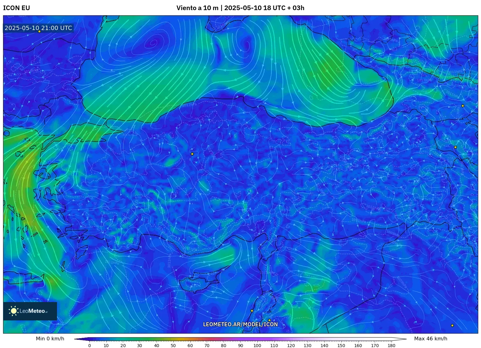 ICON - Turquía, Viento a 10 m ICON - Turquía, Viento a 10 m