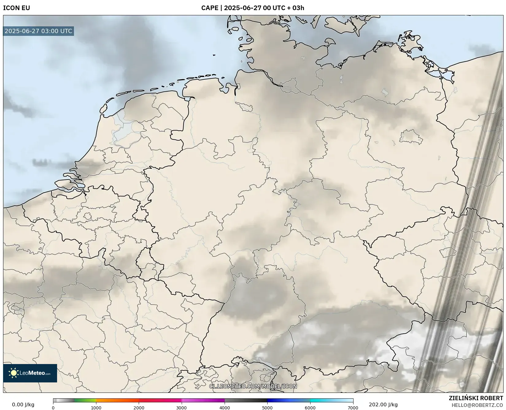ICON model - Alemania, CAPE ICON model - Alemania, CAPE