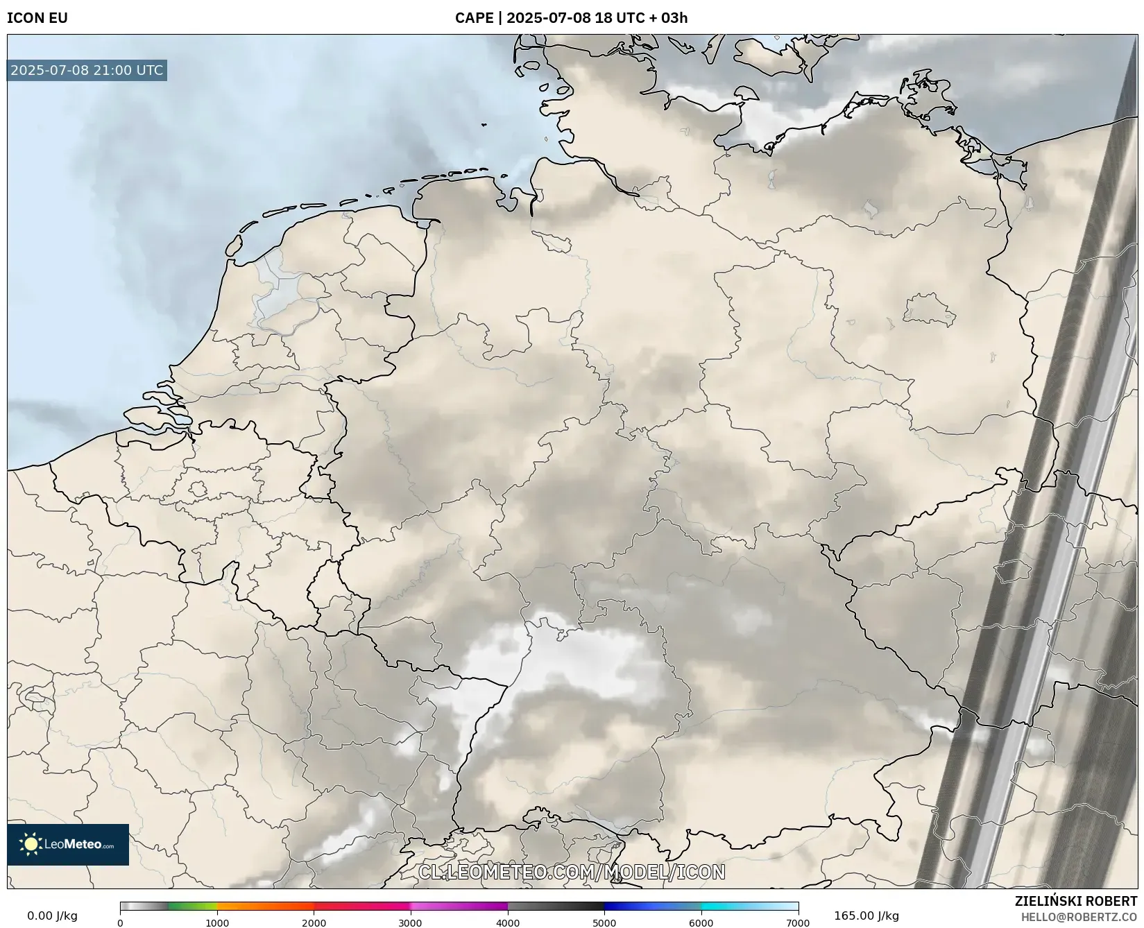 ICON model - Alemania, CAPE ICON model - Alemania, CAPE