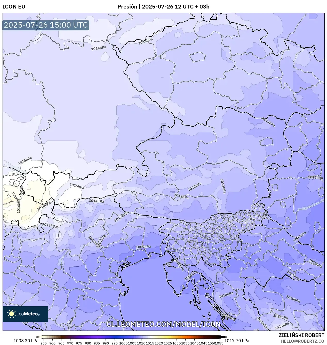 ICON model - Austria, Presión
