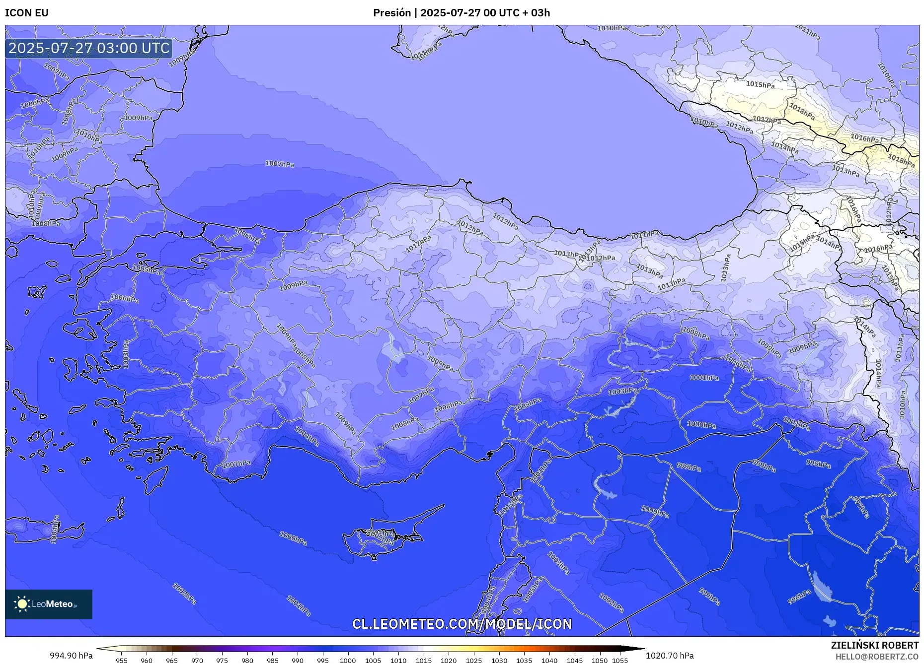 ICON model - Turquía, Presión ICON model - Turquía, Presión