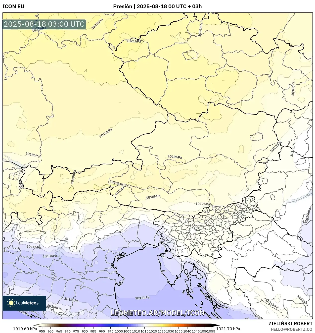 ICON model - Austria, Presión