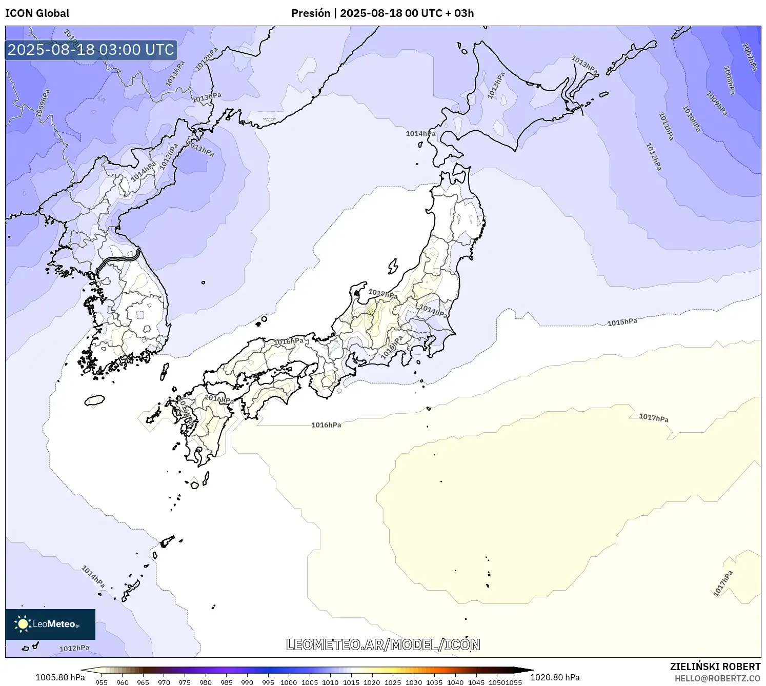 ICON model - Japón, Presión