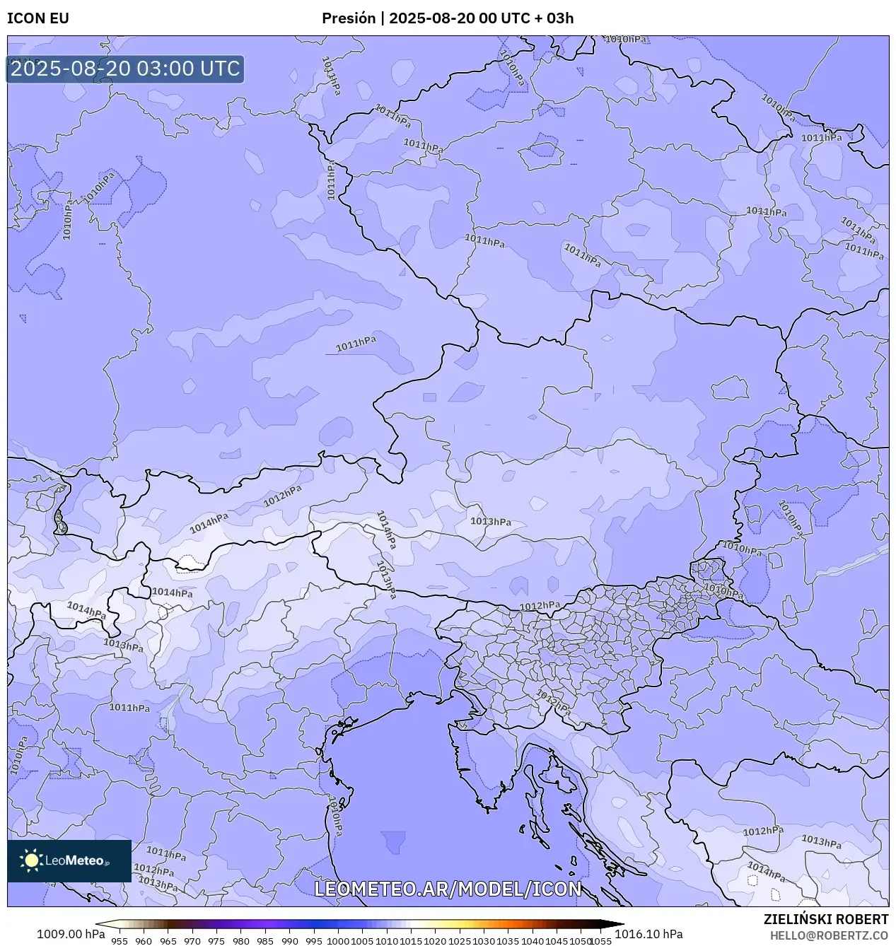 ICON model - Austria, Presión