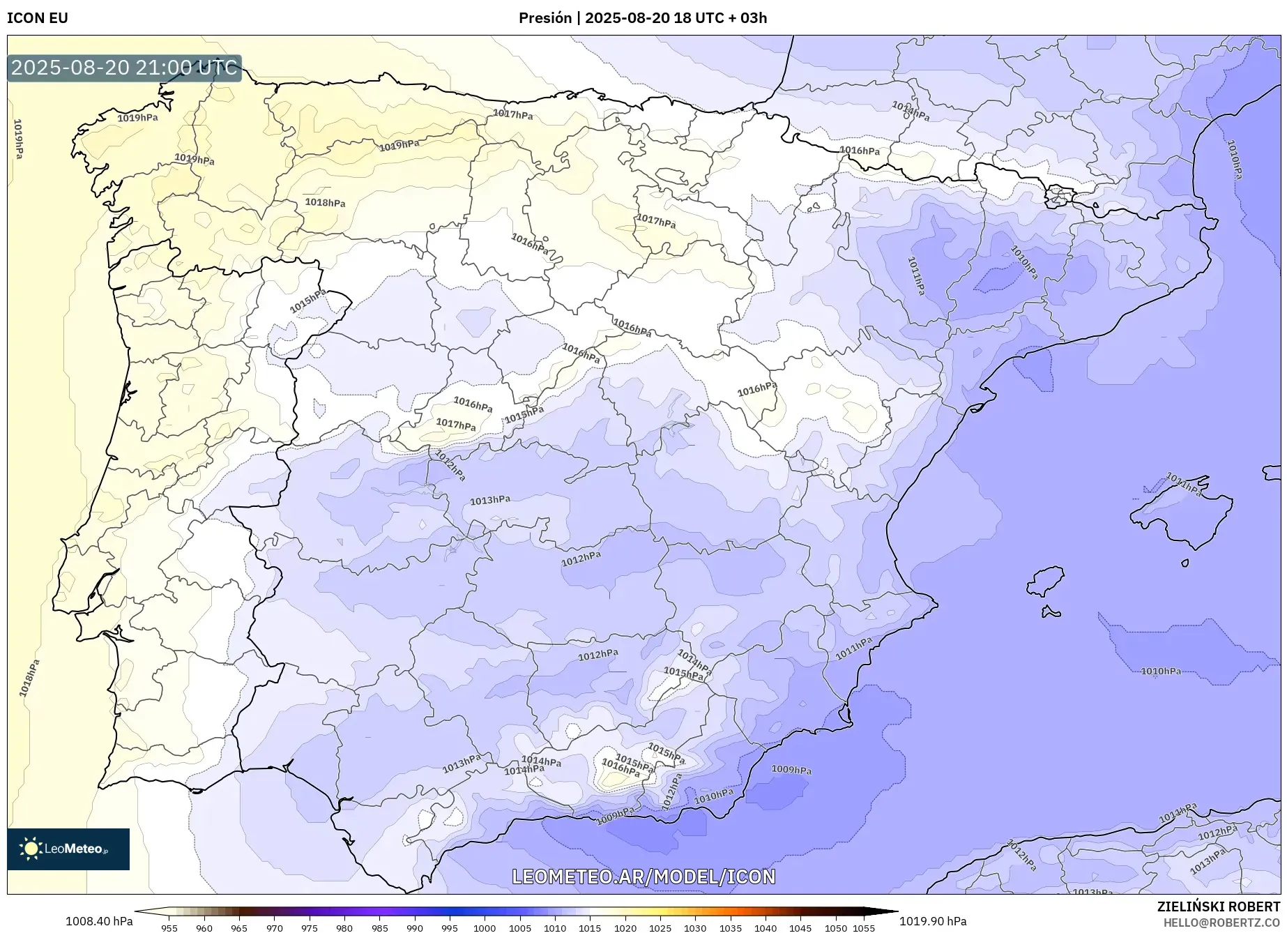 ICON model - España, Presión