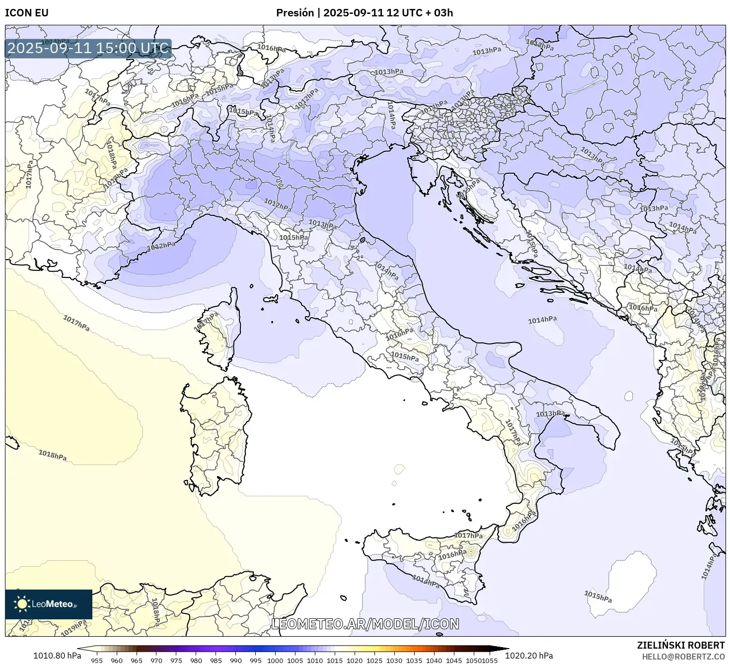 ICON model - Italia, Presión