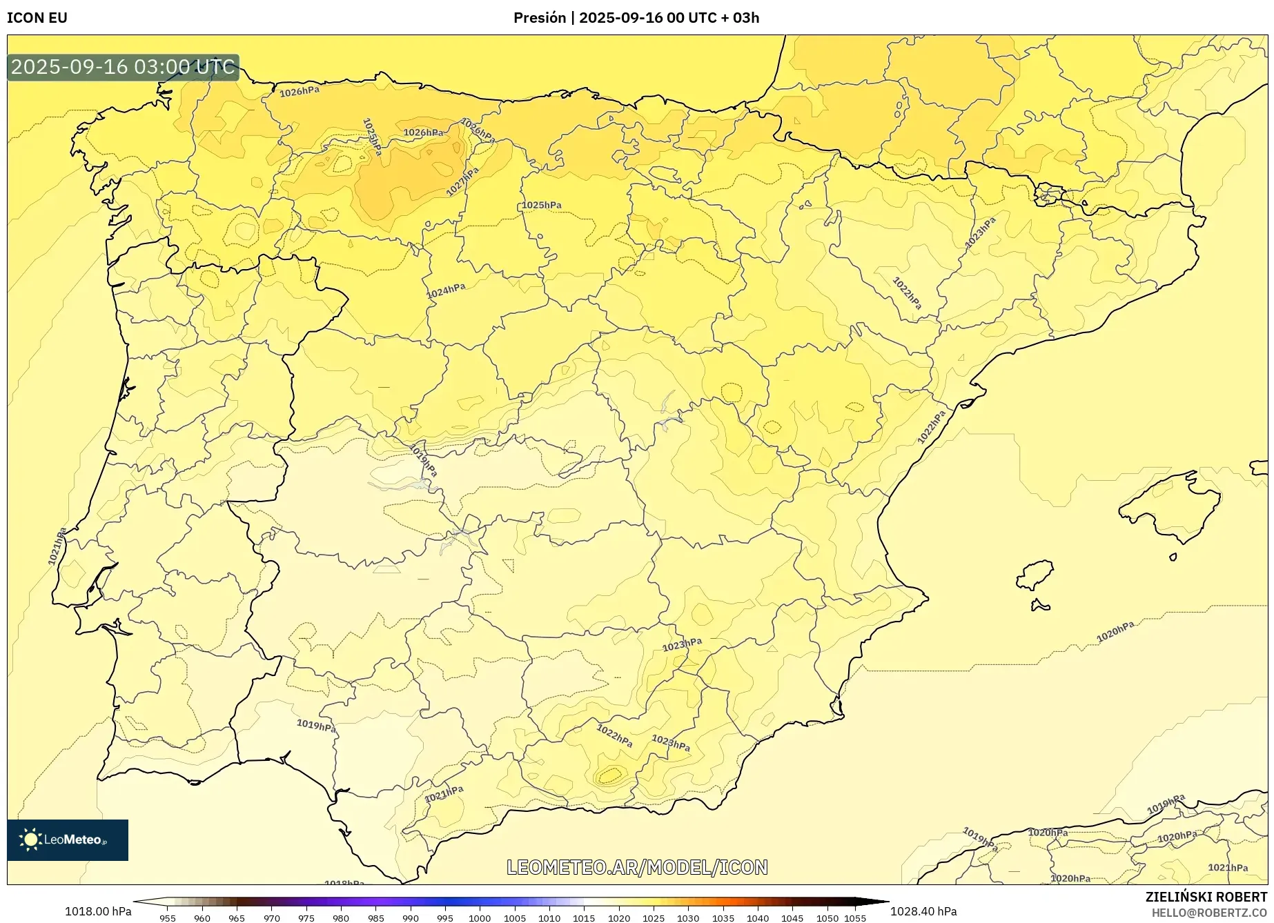 ICON model - España, Presión