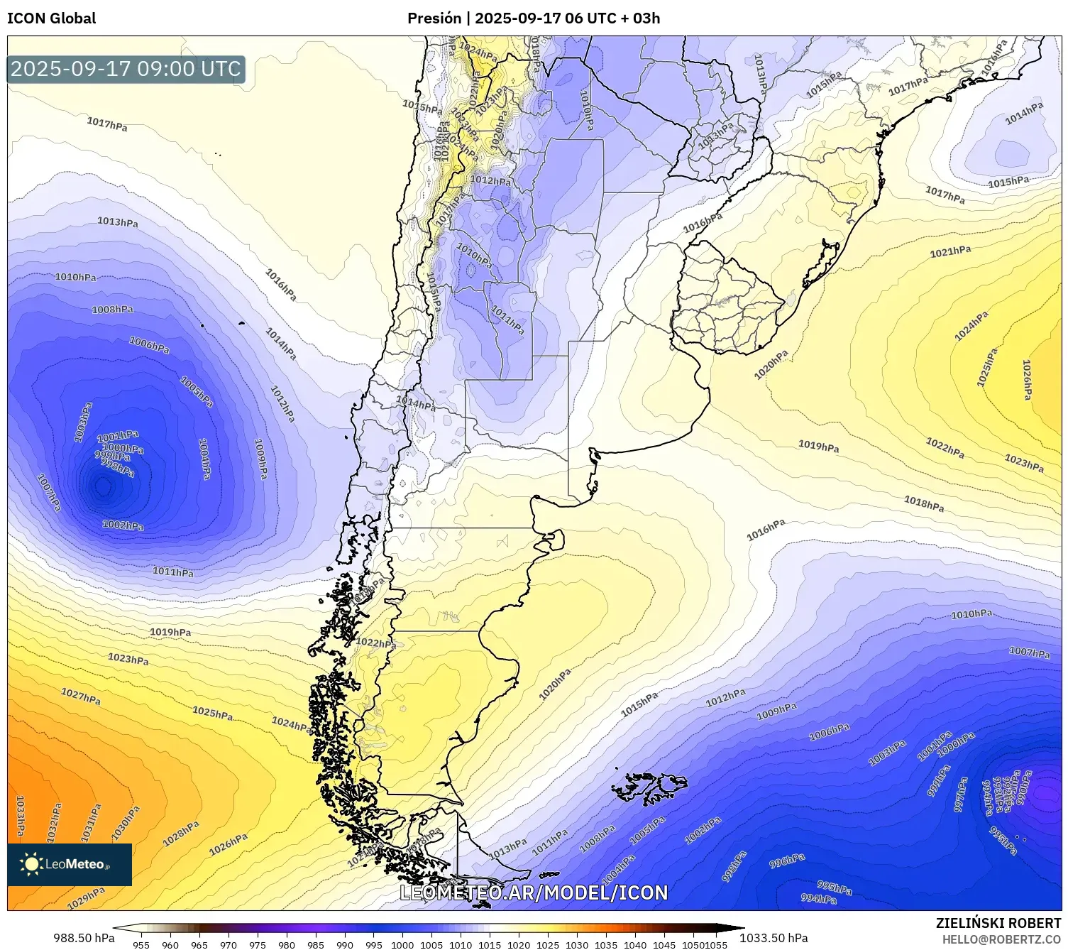 ICON model - Argentina, Presión
