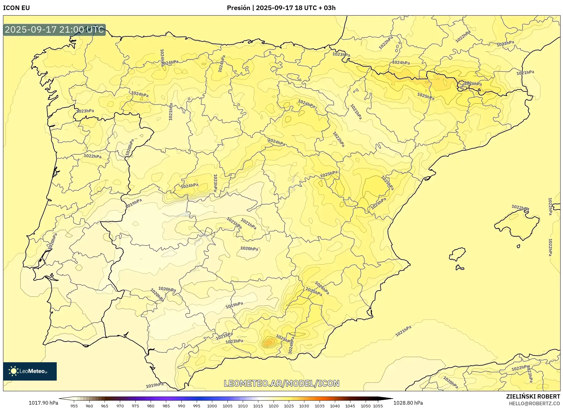 ICON model - España, Presión