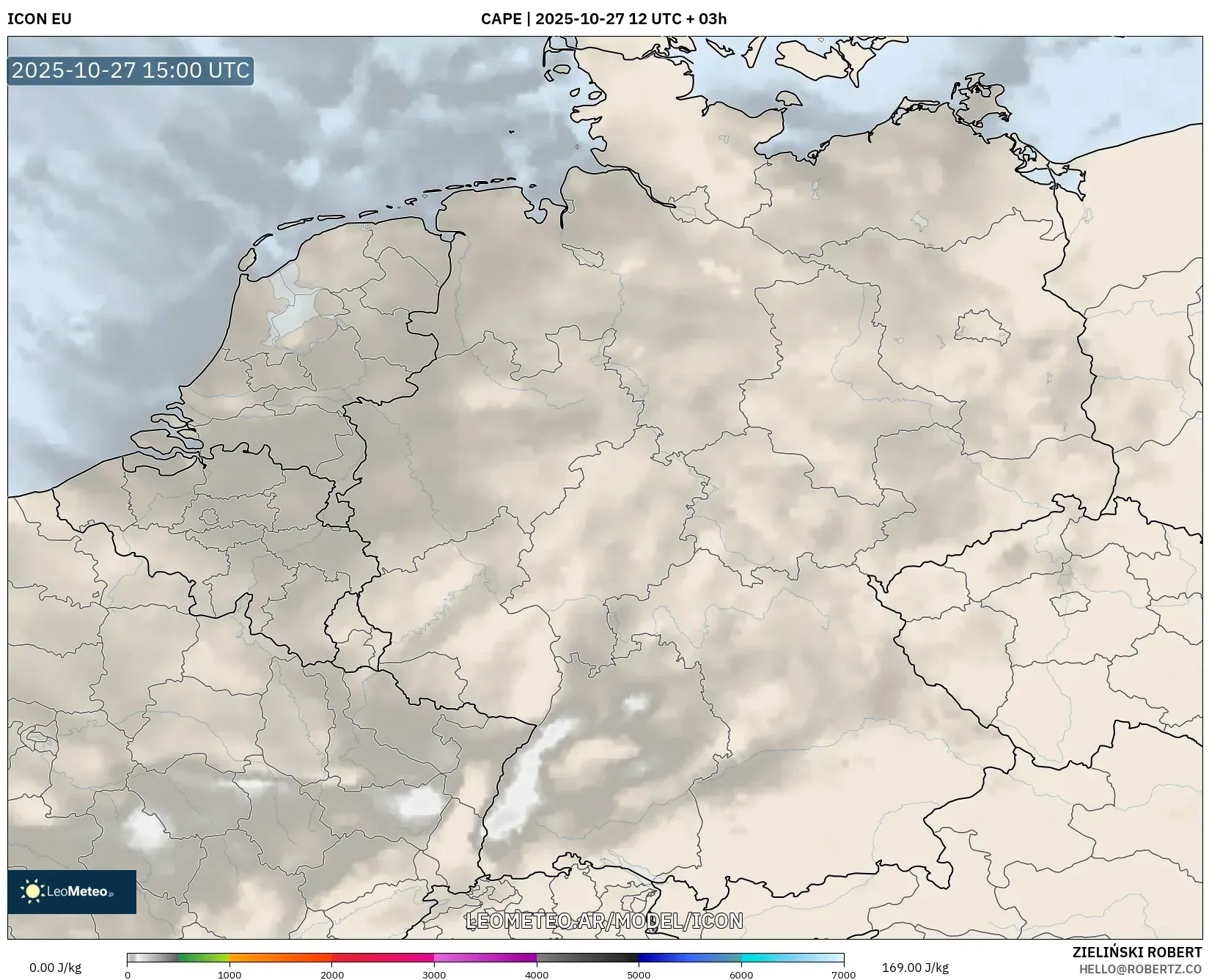ICON model - Alemania, CAPE ICON model - Alemania, CAPE